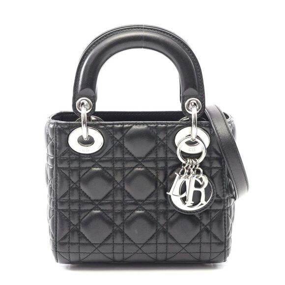 Dior Lady Dior Mini Cannage Leather Handbag - Picture 1 of 8